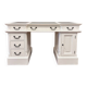 Classic English White Chesterfield Desk