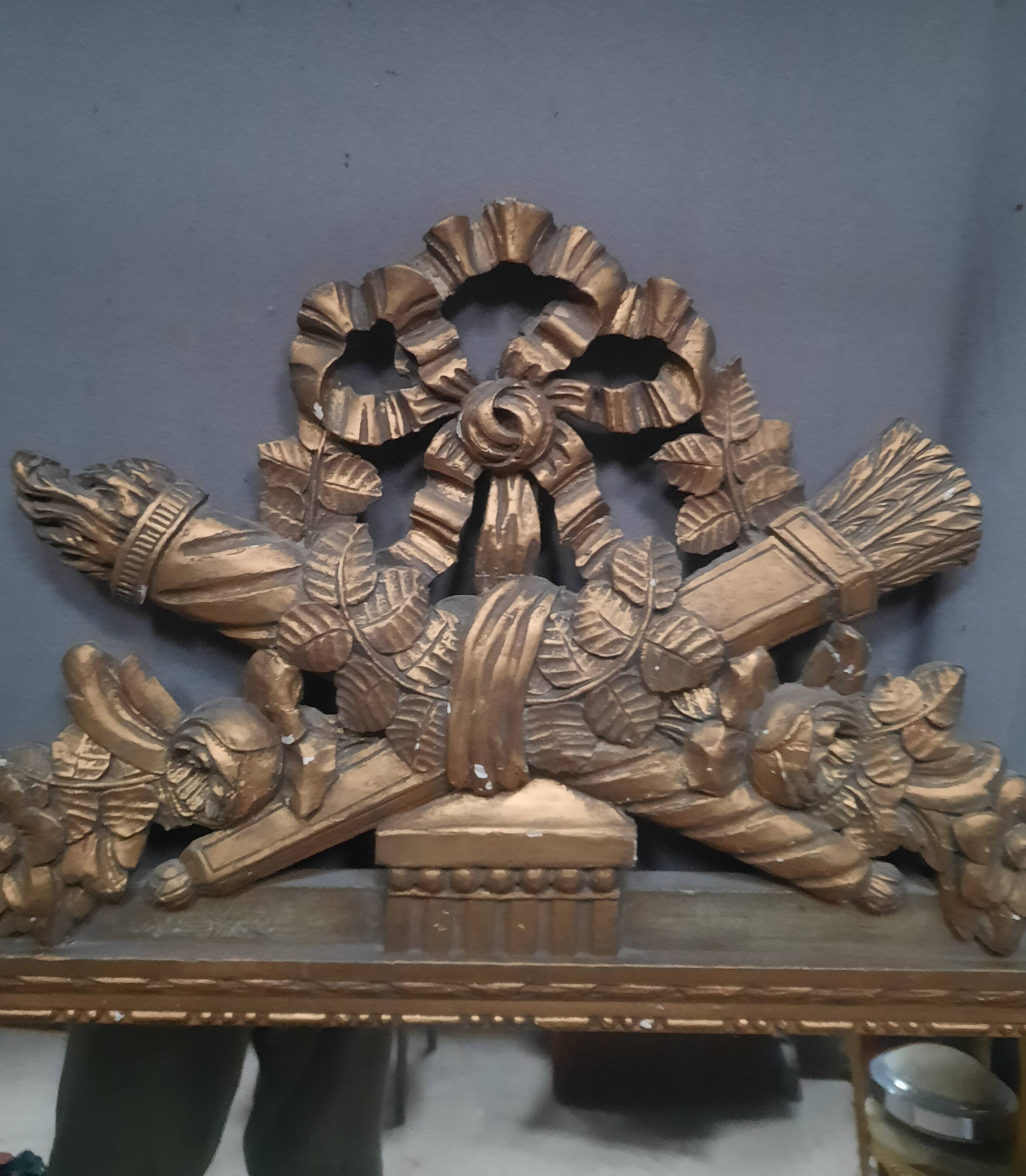 Louis XVI style golden mirror