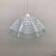 Mid-century minimalist folded glass hanging lamp, 1980’s