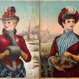 Paintings pendant of chromolithographs 1900