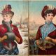 Paintings pendant of chromolithographs 1900