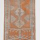 Orange & Green Turkish Runner Rug, 84x368Cm