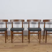 Mid-Century Teak Dining Table & Chairs by Hans Olsen for Frem Røjle, 1960s, Set of 5