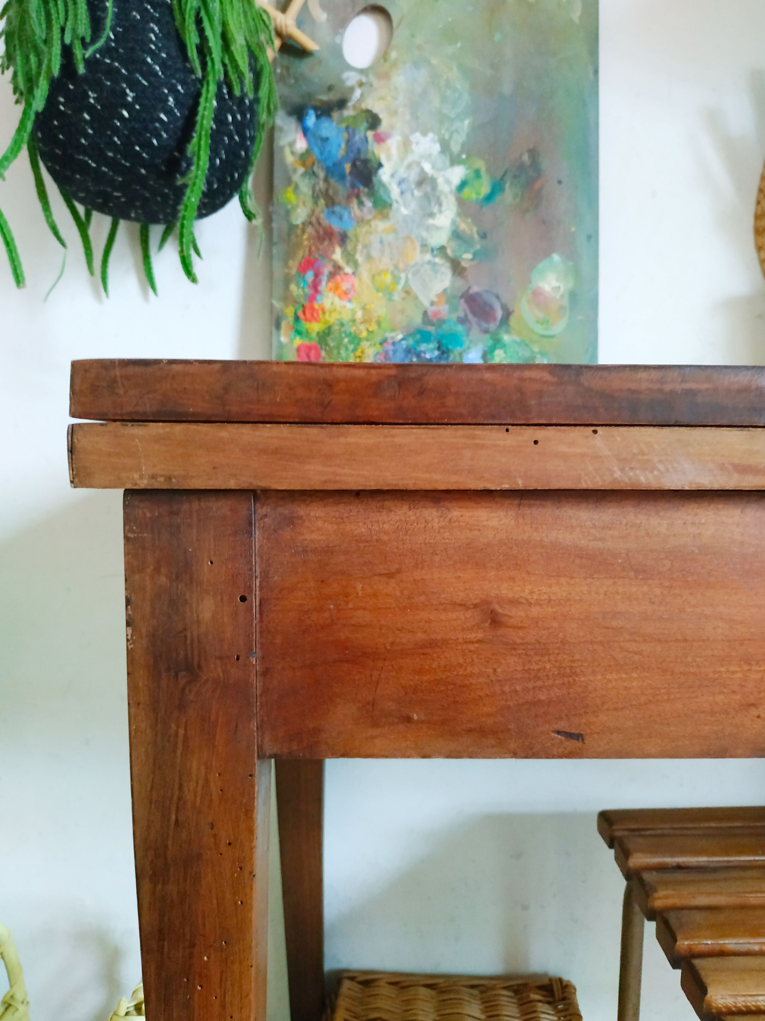 Old wooden play table