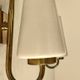 Pair of vintage wall lights in glass, brass, and opaline, Italy, 1970.