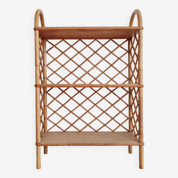 Rattan shelf bookcase