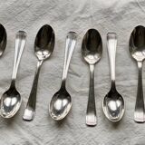 Set of 12 silver-plated metal Art Deco teaspoons.