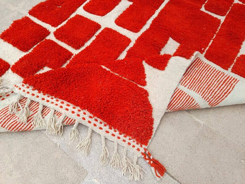 Beni Ourain rug, handmade Moroccan rug 150/250cm