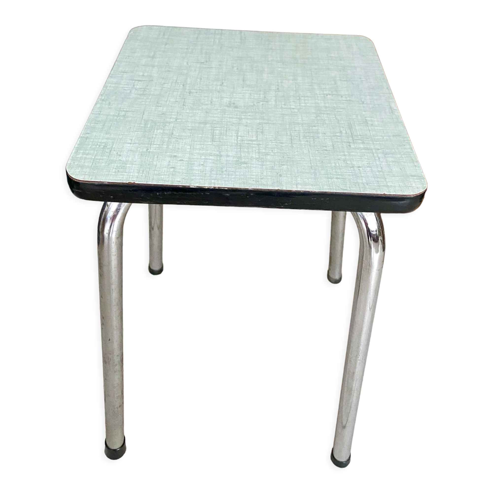 Green formica stool
