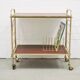 brass vintage LP trolley
