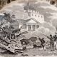 Set of 2 talking plates by Montereau Lebeuf Thibault 19th century
