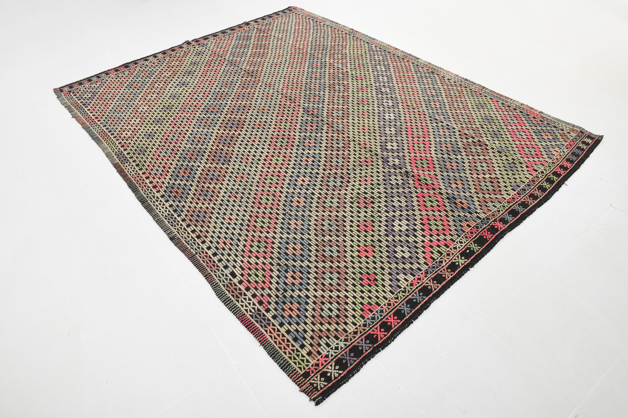 7x8 Handwoven Kilim Rug, 207x262Cm