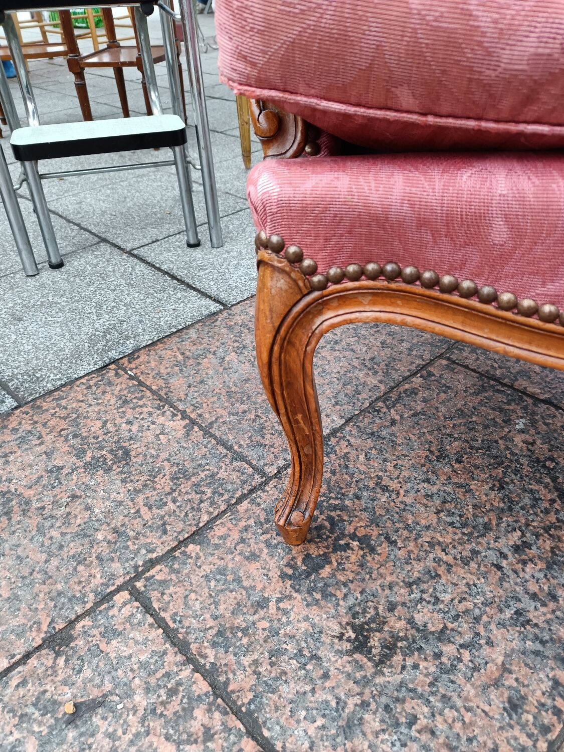 Pair of antique armchairs louis xv style
