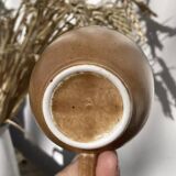 Vintage 1970s stoneware coffee cups and saucers