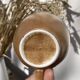 Vintage 1970s stoneware coffee cups and saucers