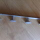 Wall-mounted coat rack 4 aluminum patères