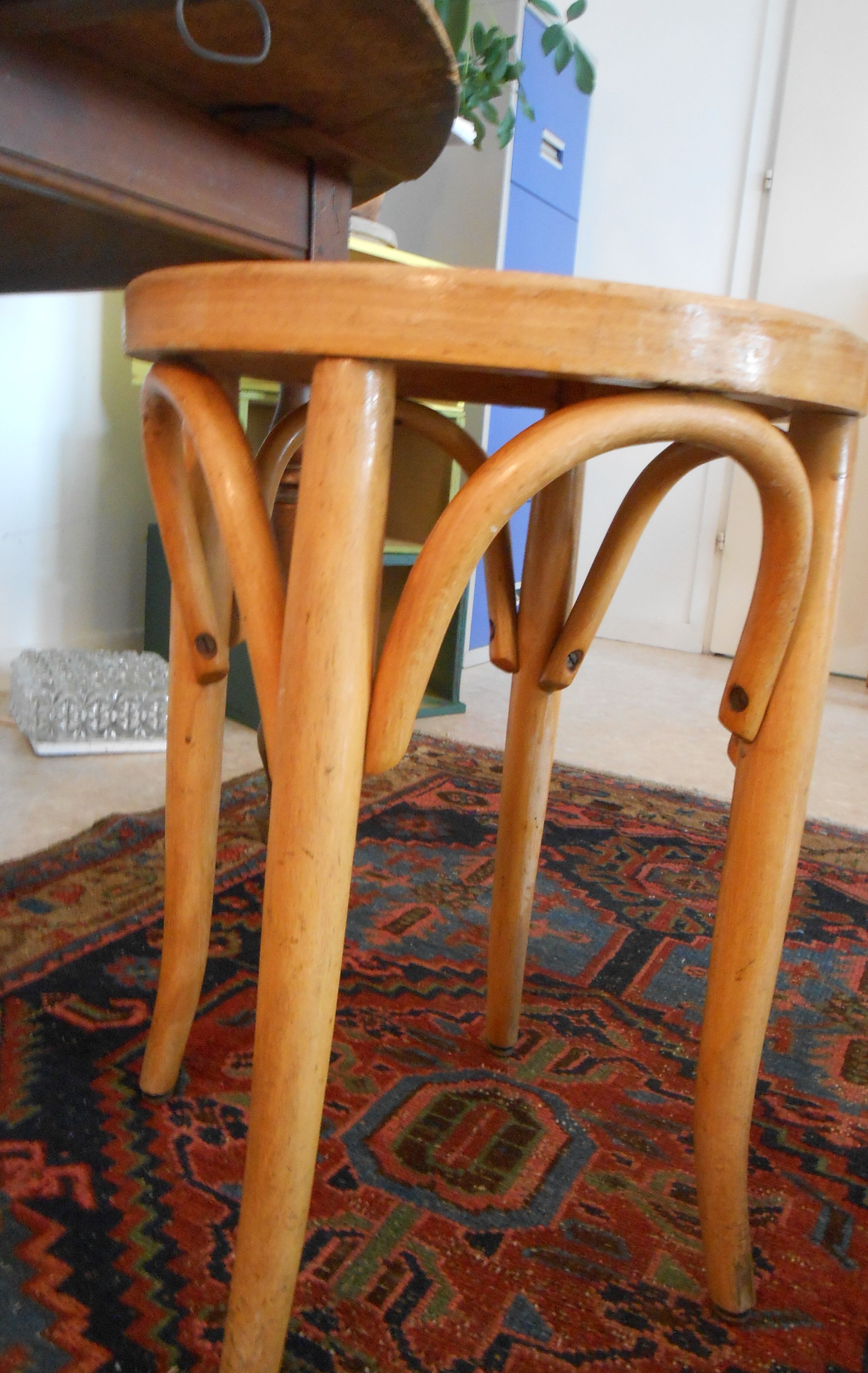 Bauman style stool numbered