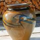 Flamed enamelled stoneware vase