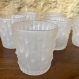 Frosted effect textured glasses / cups, made in Italy