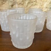 Verres / gobelets texturés effet givré, made in Italy