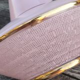 Vintage pink glass pendant light in Space Age style