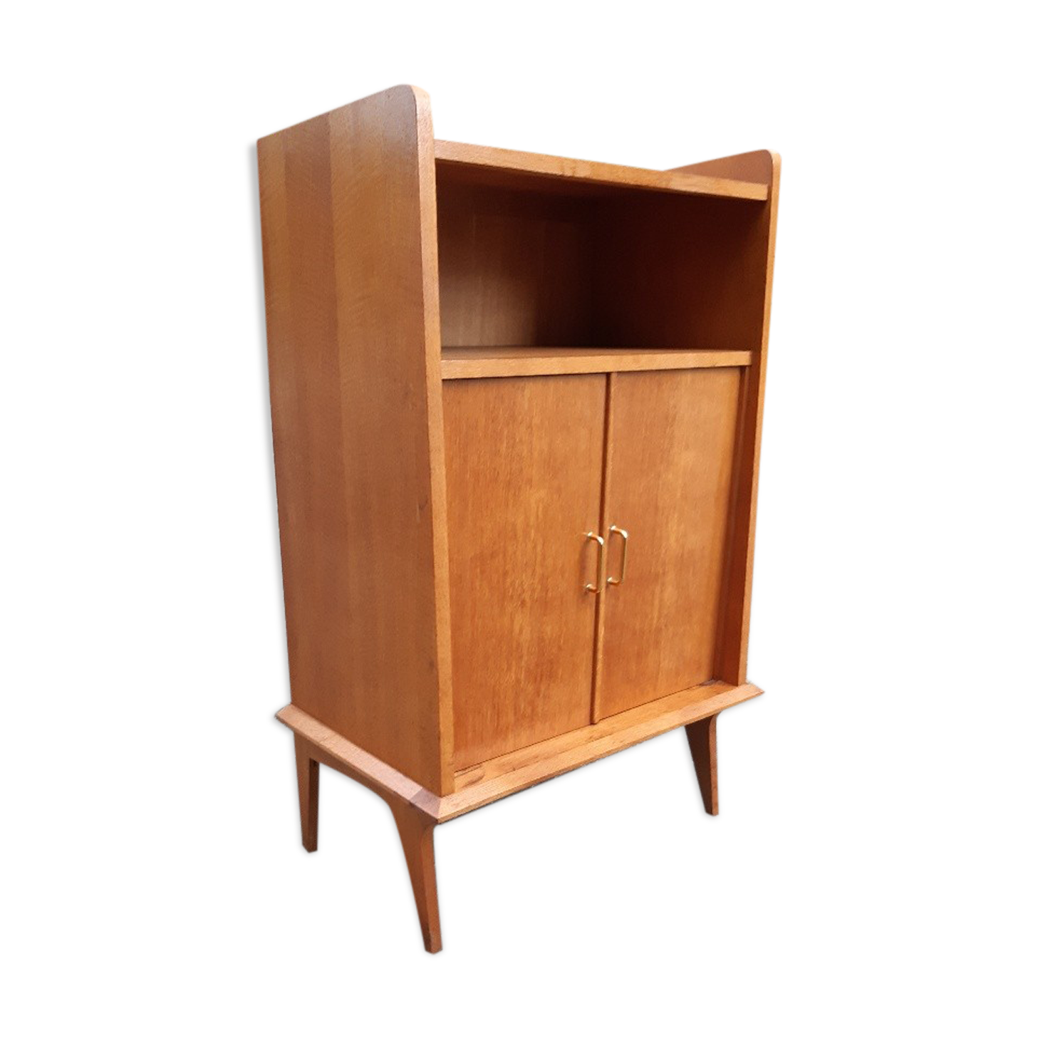 Golden oak bookcase 1950