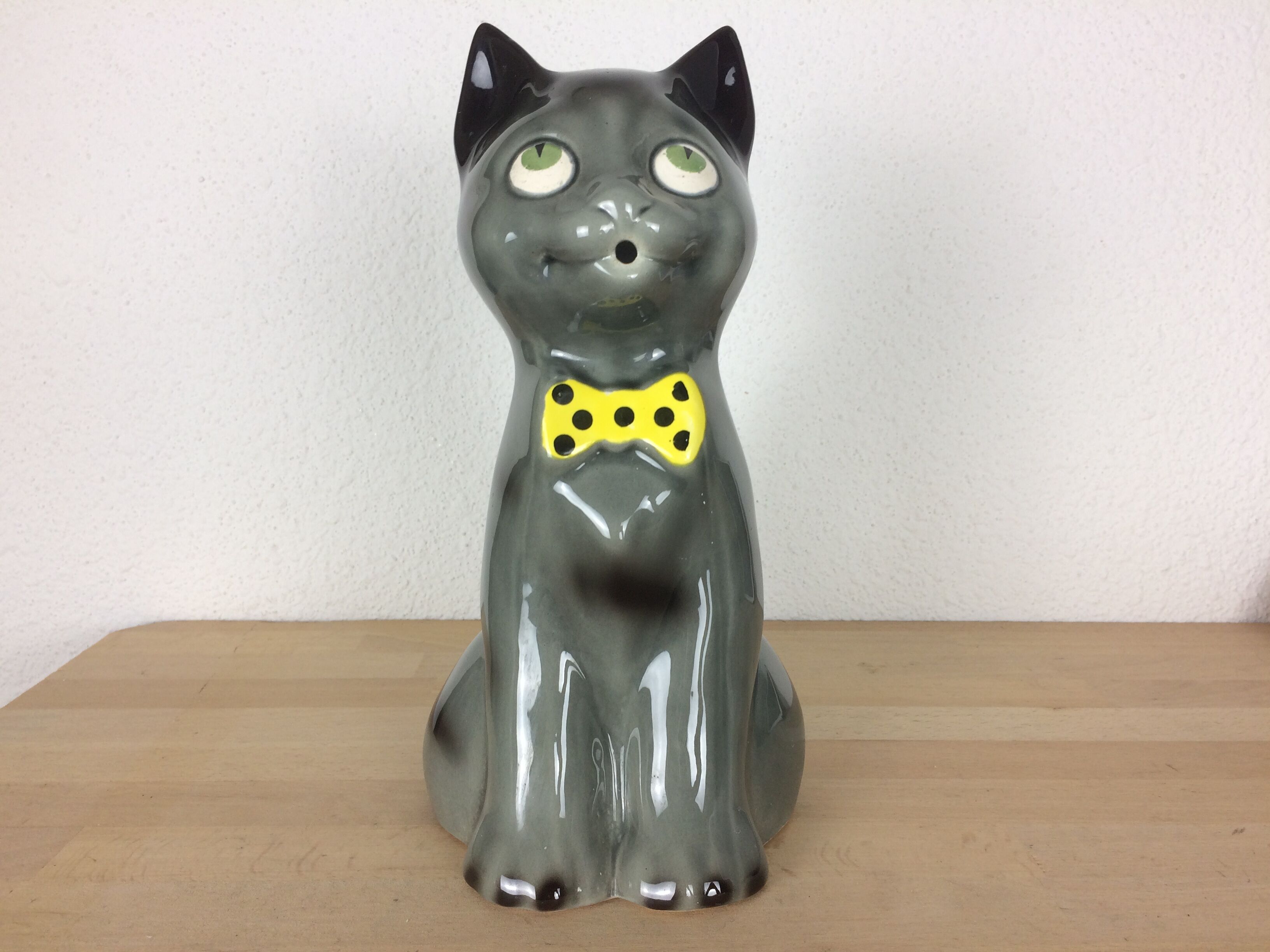 Poet-Laval cat pitcher in zoomorphic ceramic