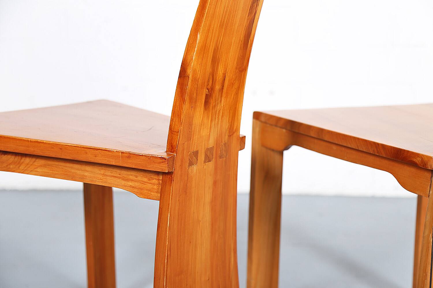Set of two Cherry Pearl Dot Plank Back Chairs by Robert Williams, Islington