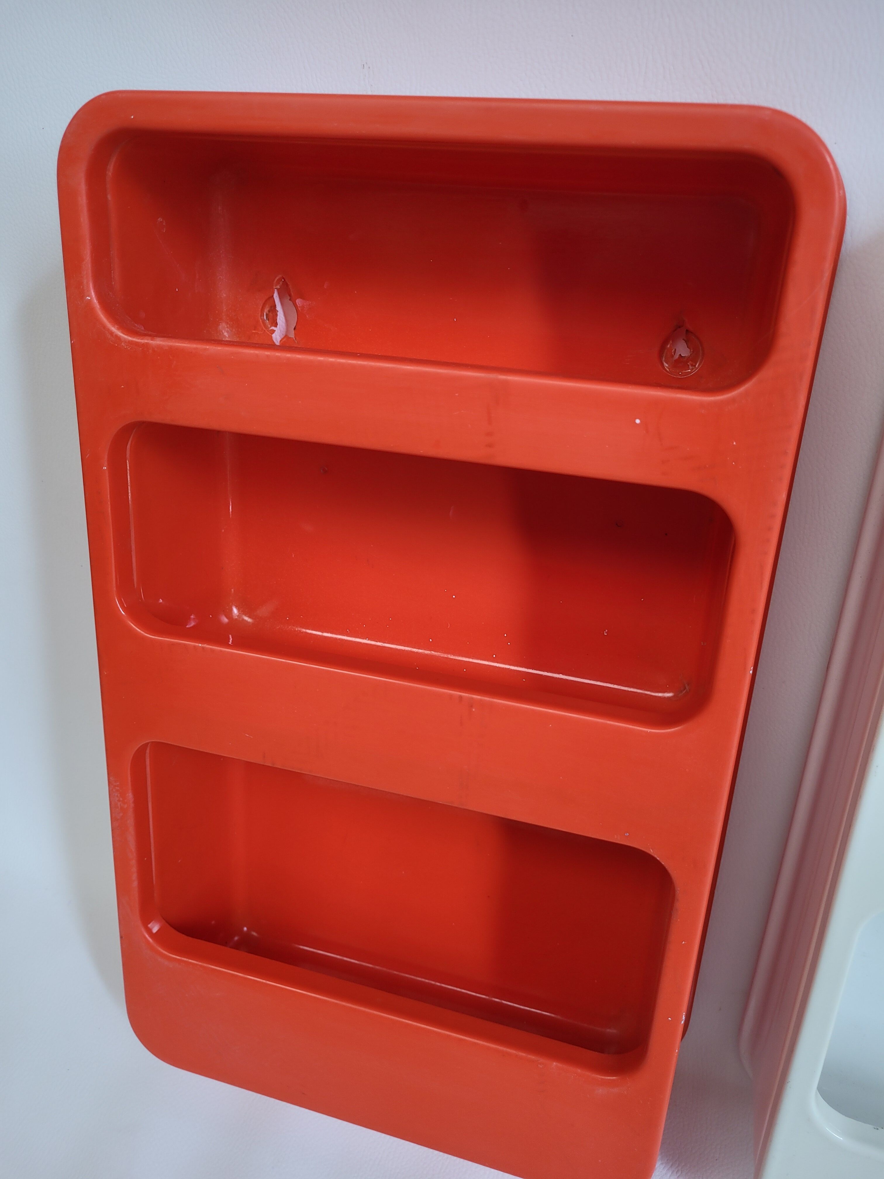 Prisunic plastic wall shelves