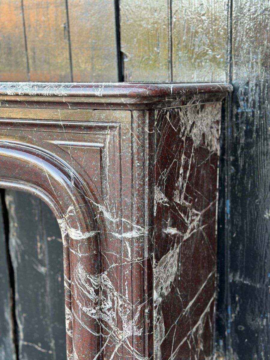 Louis XIV style fireplace in Levanto marble circa 1880