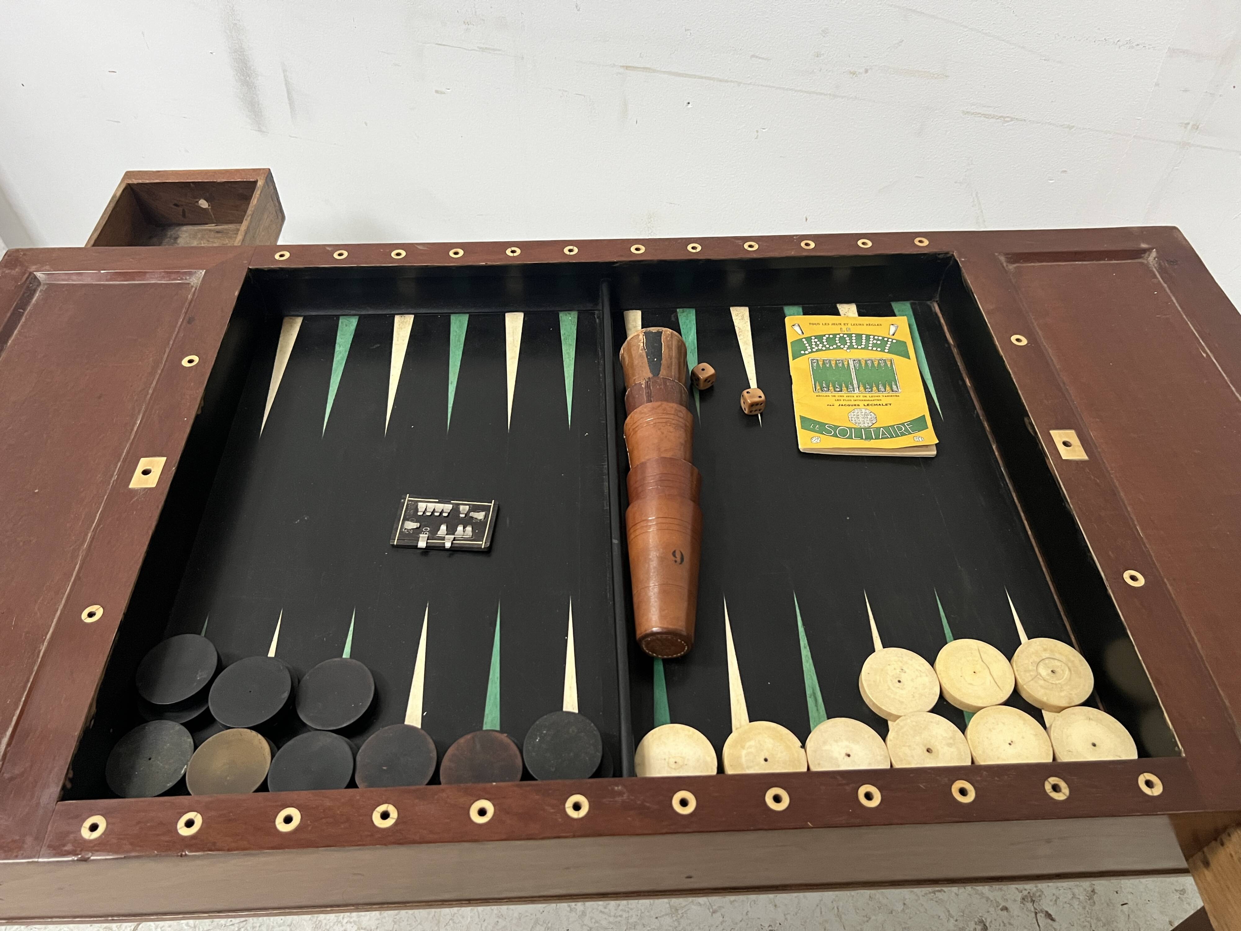 Louis XVI period "Tric Trac" gaming table in 18th century mahogany.