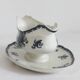 Ironware sauce boat with blue palmette decoration