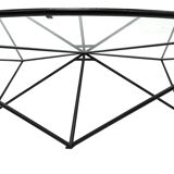 Vintage 80s steel wire coffee table eclectic design