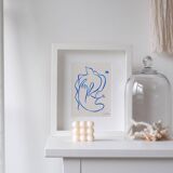 The feather mask — original painting in limited edition by Deleine