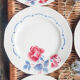Lot of 6 dessert plates "boulogne" Digoin Sarreguemines