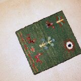 Tapis vintage fait main Gabbeh du Moyen-Orient 140cm x 215cm (1960s)
