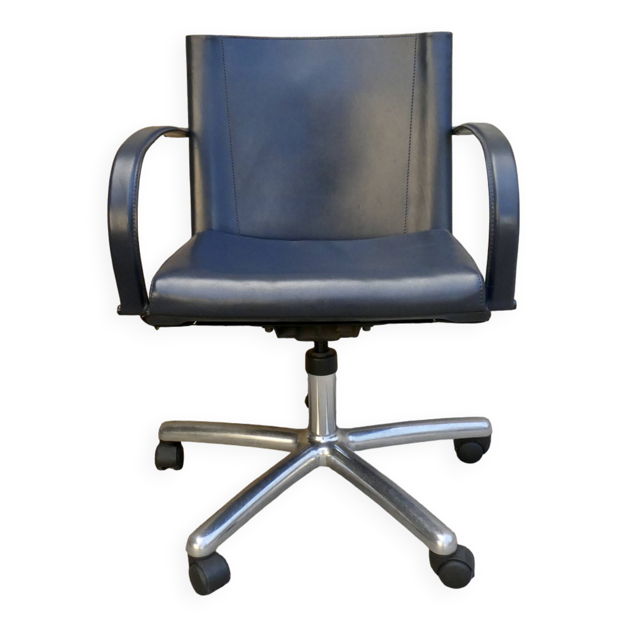 Office chair by Carlo Bartoli for Matteo Grassi in leather