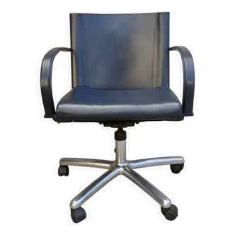 Fauteuil de bureau de Carlo Bartoli pour Matteo Grassi en cuir