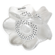 Crystal candlestick LALIQUE, three anemone flowers