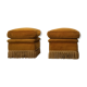 Pair of ottomans with velvet fringes