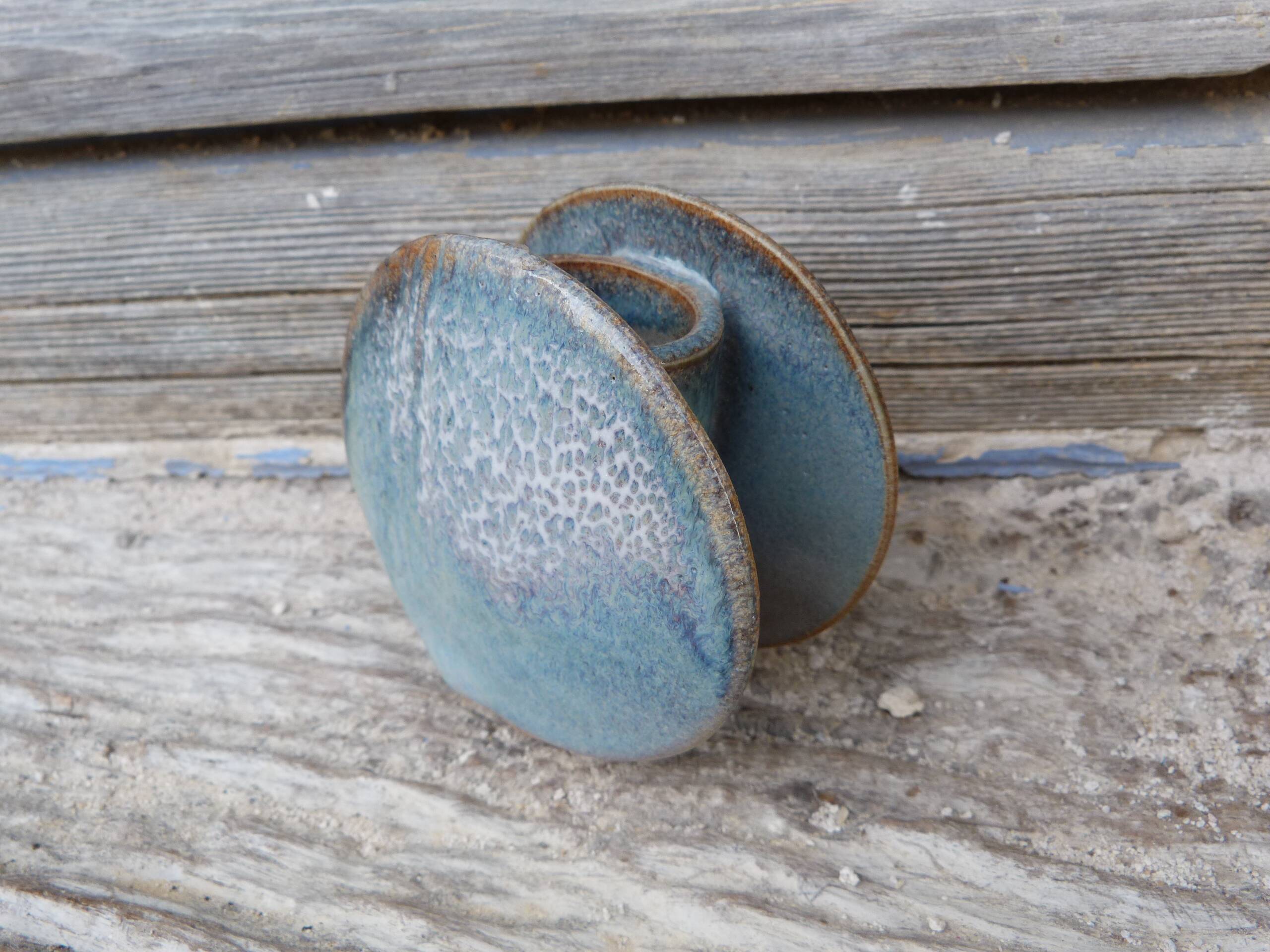 Vintage 1970s soliflore vase in flamed stoneware