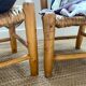 Chaises enfant anciennes en bois et paille