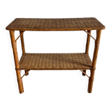 Vintage rattan shelf, console