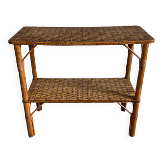 Vintage rattan shelf, console