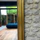 Antique mirror gilded with gold leaf 149cm mercury glass