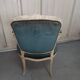Louis XV armchair in old blue velvet