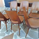 Suite of 6 chairs by Bistrot Baumann model Mondor 1960s