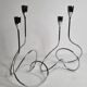 Pair of “Black & Blum” designer candlesticks in chrome-plated metal, 27 cm