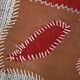 Burgundy Textile Wall Hanging, Handmade Tapestry Rug