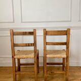 Pair of brutalist mulched chairs